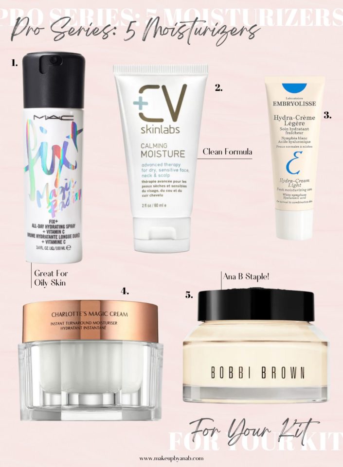 Pro Series: Best Moisturizers For Your Kit - Makeup by Ana B